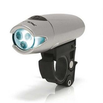 Front Light XLC CL-F03 Triton 3X Silver AAA Battery 25/50 ho