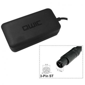 Charger Qwic 36V 2A 220-240V Inter 3 pins Black