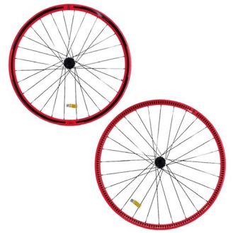 Wheelset Mavic E-Deemax Mullet 30-35mm 28H 6-Bolt Red XD