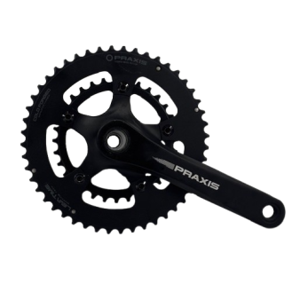 Crankset Praxis Alba 32x48T 10/11s 172.5mm Alloy Black