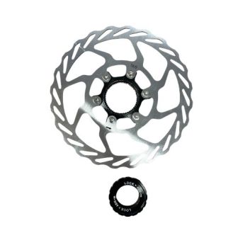 Rotor Nutt 160mm Centerlock Silver